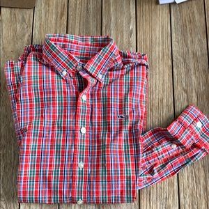 Vineyard vines multi colored plaid shirt